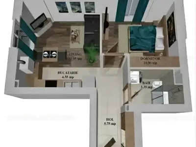 Apartament vanzare Ștefăneștii de Jos Ilfov schita compartiment